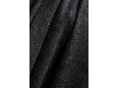Echte dikke wollen cashmere sjaal met franjes, donker grijs, uniseks